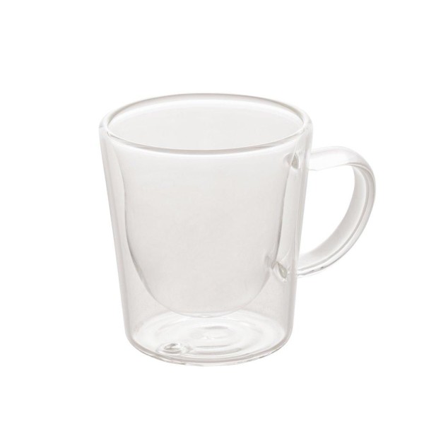 Encontraproduto.com.br - Conjunto 2 Xícaras de Café Parede Dupla de Vidro Borossilicato 100ml - Wolff