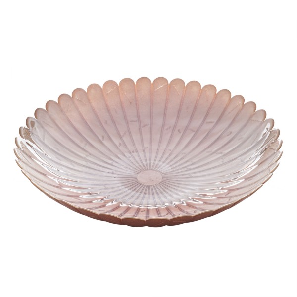 Centro de Mesa de Vidro Ibis Rose 40cm x 8,5cm - WolffCentro de Mesa de Vidro Ibis Rose 40cm x 8,5cm - W