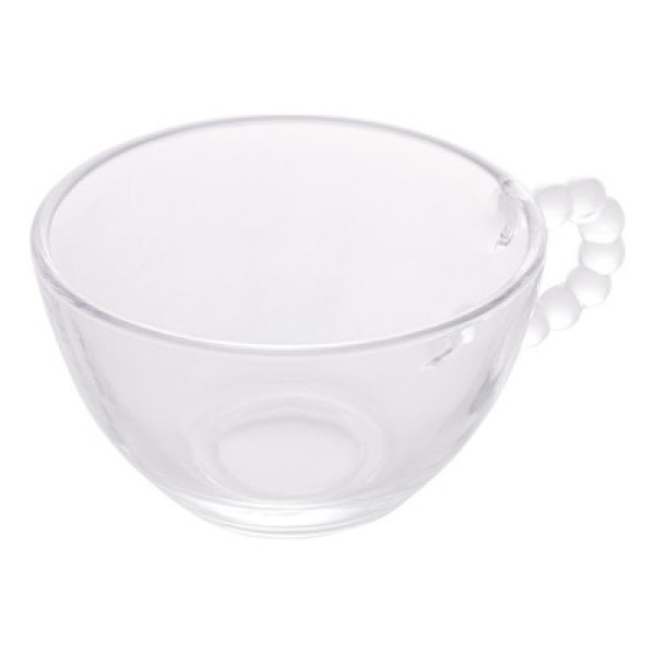 Encontraproduto.com.br - Conjunto 4 Xícaras de Chá de Cristal sem Pires Pearl 180ml - Wolff