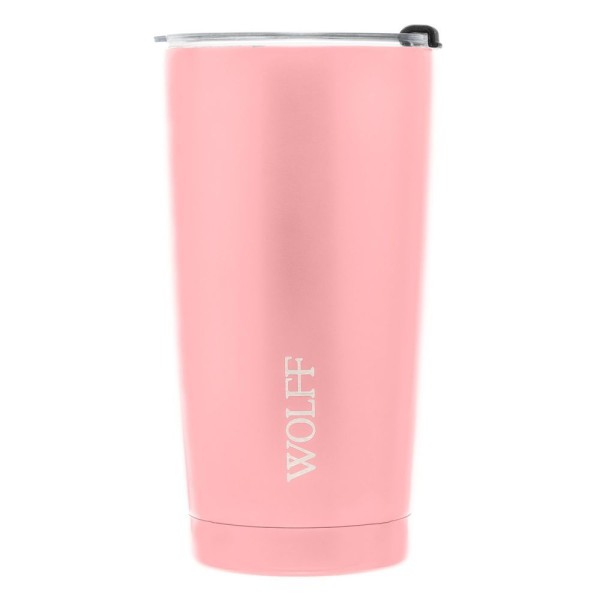 Encontraproduto.com.br - Copo Térmico de Aço Inox Parede Dupla com Tampa Rosé 600ml - Wolff