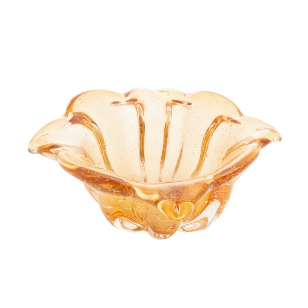 Encontraproduto.com.br - Centro de Mesa de Vidro Italy Âmbar 11,5cm x 7cm - Wolff