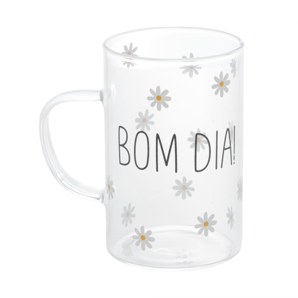 Encontraproduto.com.br - Jogo De 02 Canecas Bom Dia De Vidro Borosilicato 280 Ml Wolff