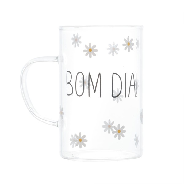 Encontraproduto.com.br - Jogo De 02 Canecas Bom Dia De Vidro Borosilicato 280 Ml Wolff
