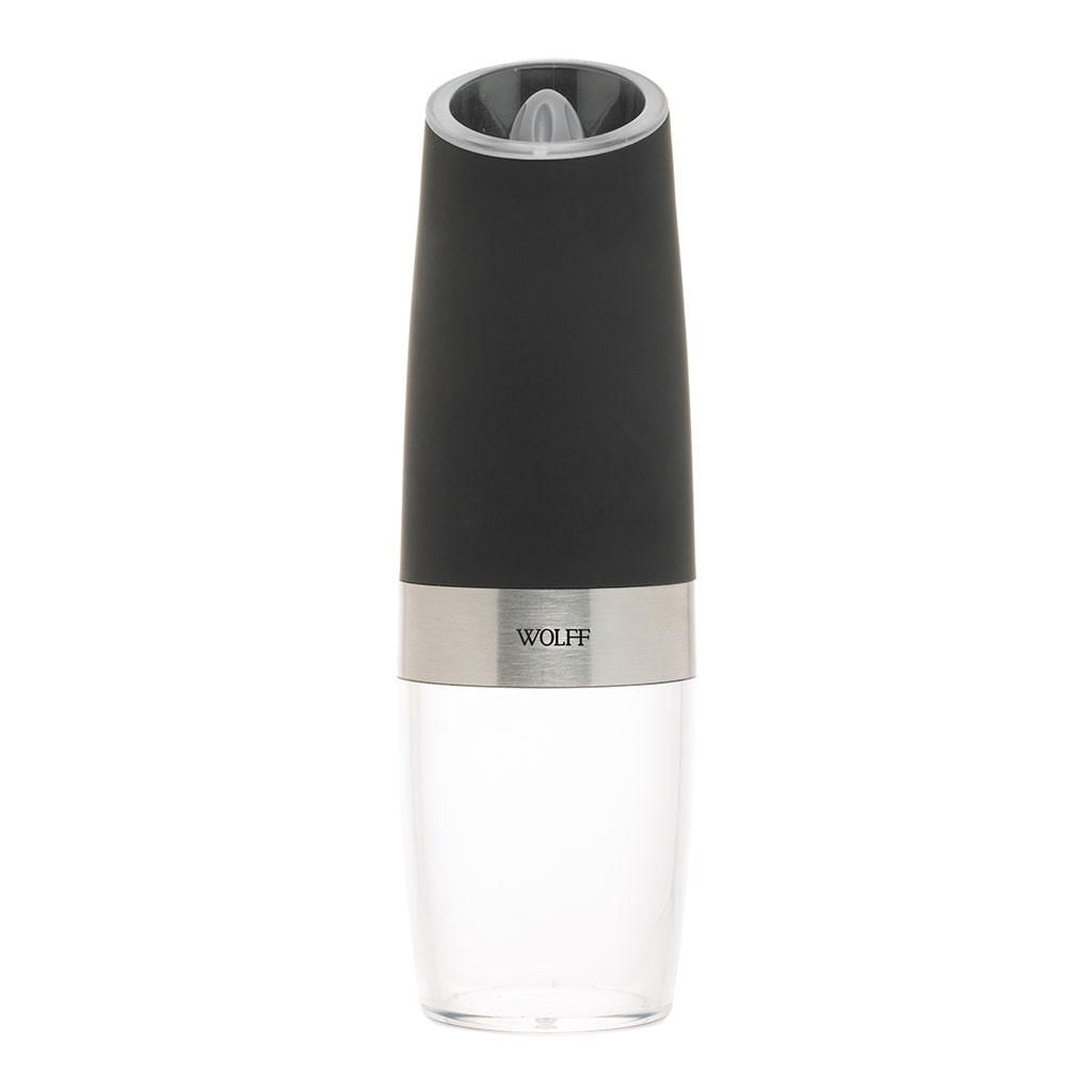 Encontraproduto.com.br - Moedor de Temperos Automatico Gravity em Aço Inox Preto 20cm