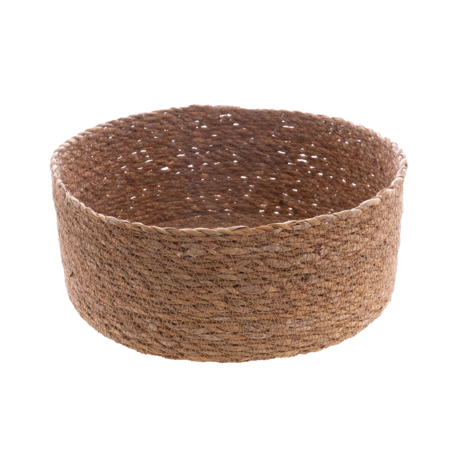 Encontraproduto.com.br - Conjunto 3 Cestos Redondos Retos de Fibra Natural - Wolff