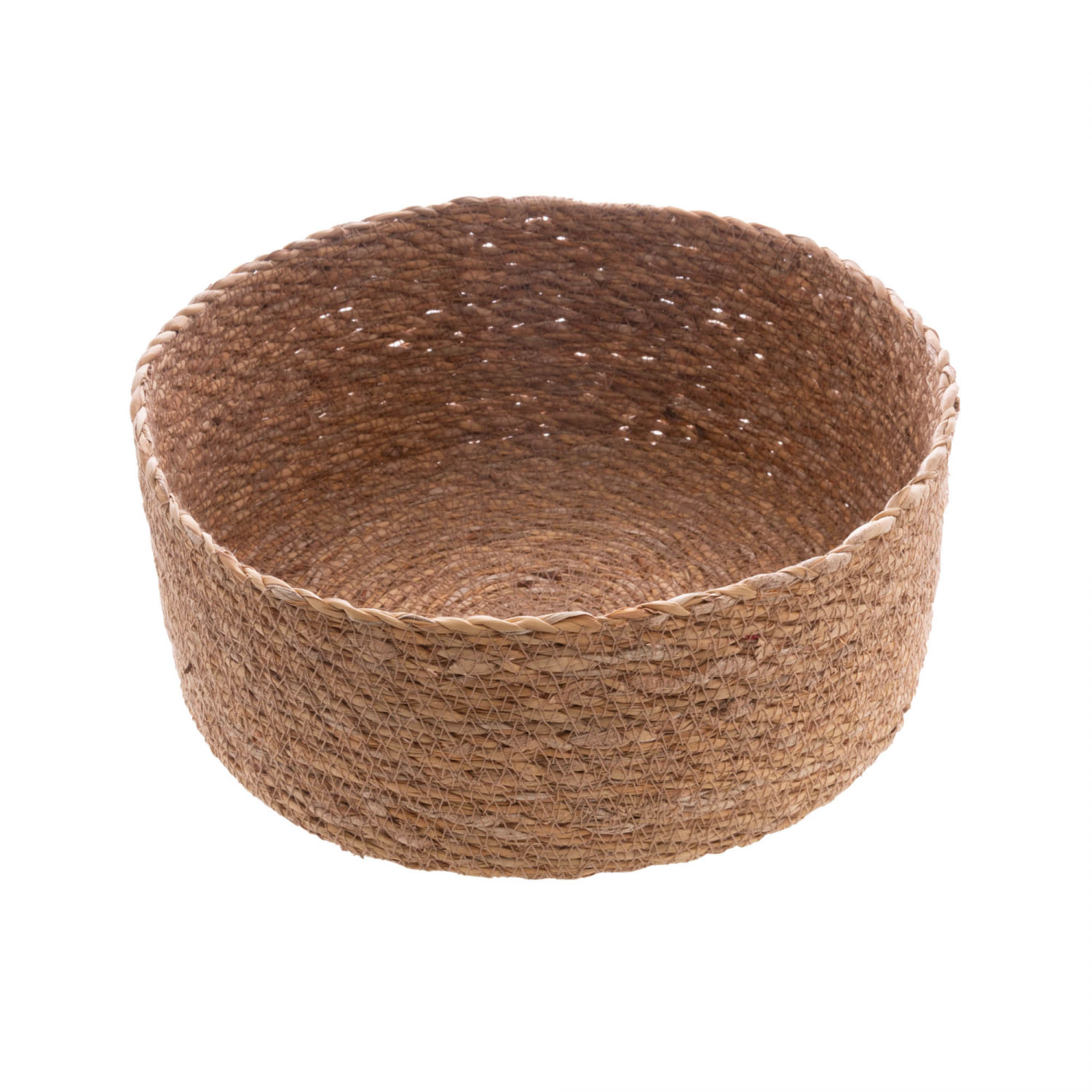 Encontraproduto.com.br - Conjunto 3 Cestos Redondos Retos de Fibra Natural - Wolff