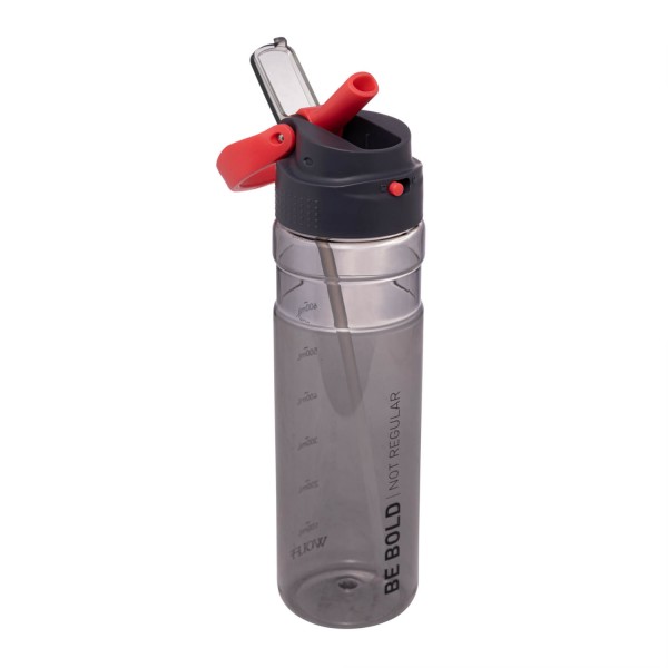 Encontraproduto.com.br - Garrafa Squeeze de Policarbonato Preta e Vermelha 830ml - Wolff