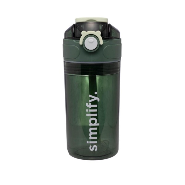 Encontraproduto.com.br - Garrafa Squeeze de Policarbonato com Porta Snack Verde 450ml - Wolff