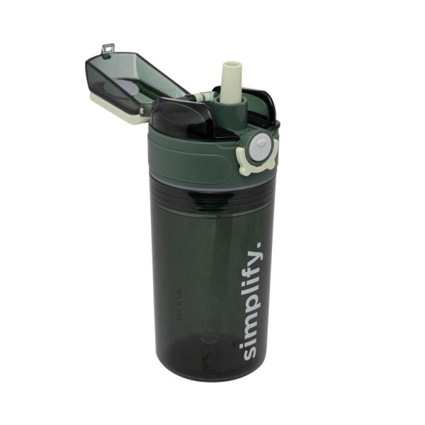 Encontraproduto.com.br - Garrafa Squeeze de Policarbonato com Porta Snack Verde 450ml - Wolff