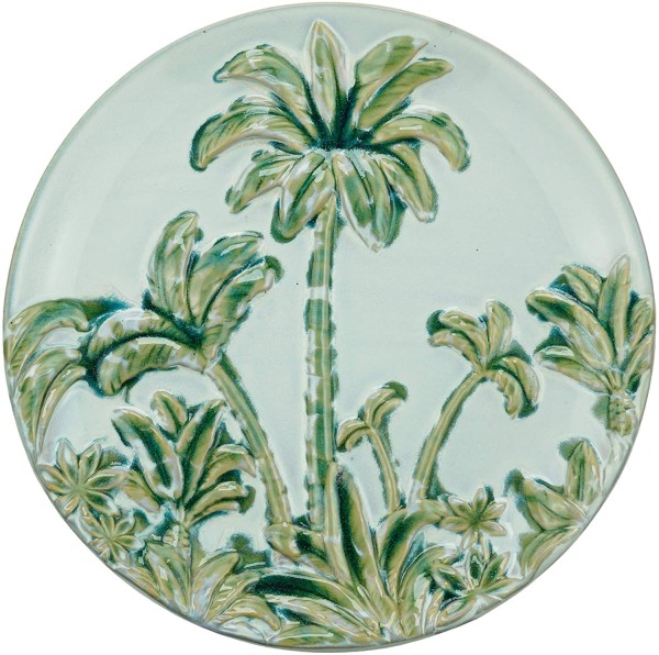 Centro de Mesa Decorativo Cerâmica Palmeira Branco 60746 Wolff