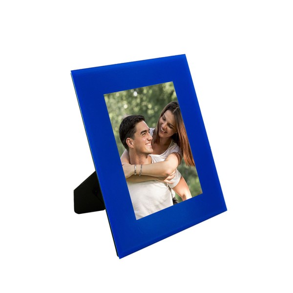 Encontraproduto.com.br - Porta-retrato vidro azul 15x20cm