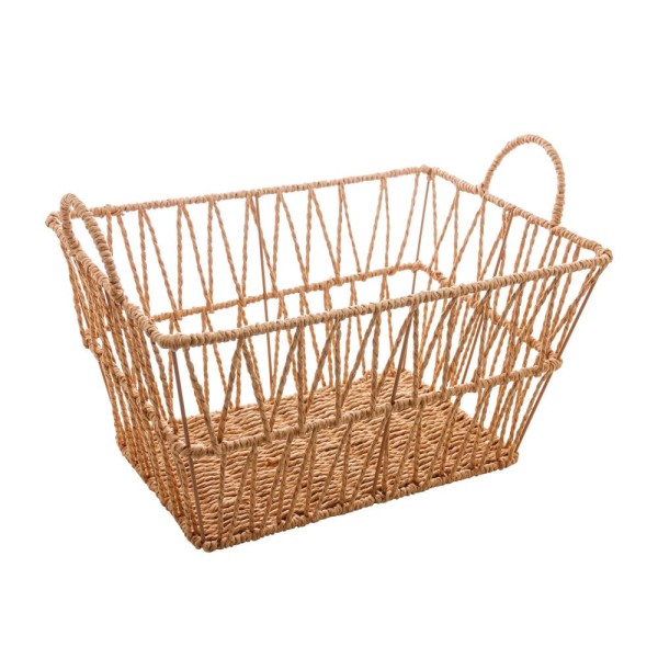 Encontraproduto.com.br - Cesta de Papel e Metal 40cm x 28cm x 27cm - Wolff