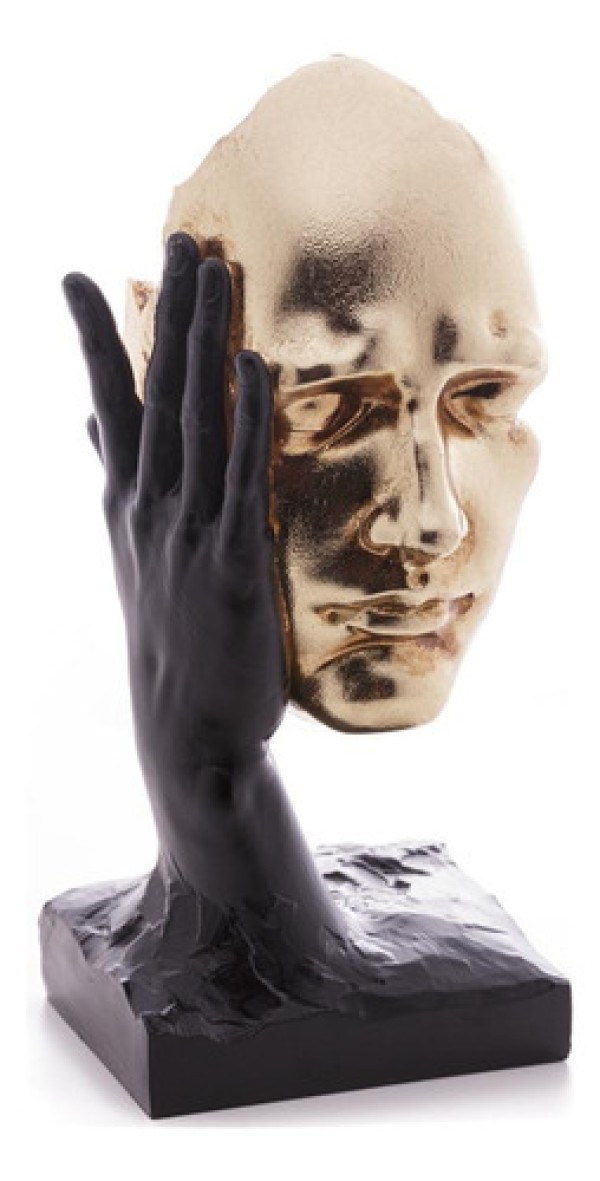 Encontraproduto.com.br - Escultura Face Decorativa 29,5cm em Resina Wolff