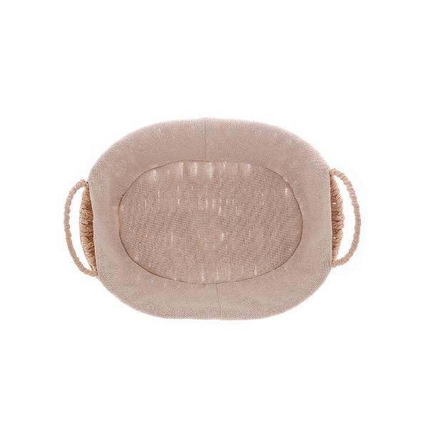 Encontraproduto.com.br - Cesta Oval com Alça em Papel com Forro em Tecido 30,5cm x 21cm x 12cm - Wolff