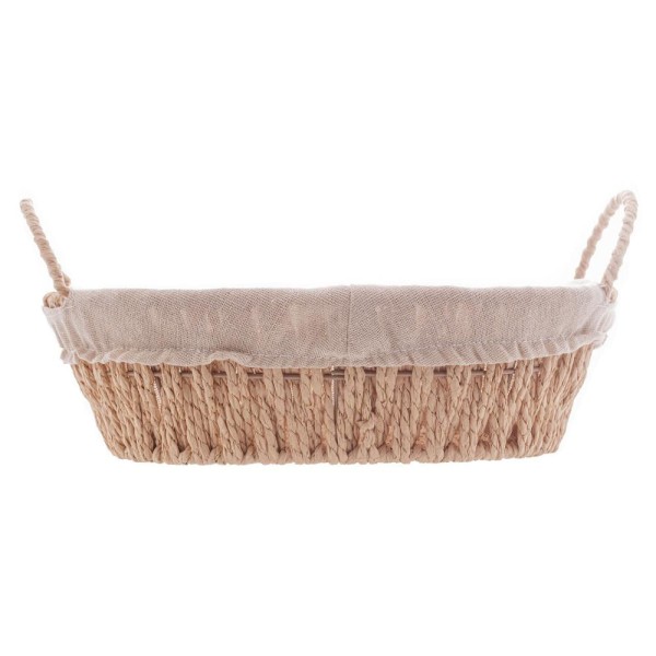 Encontraproduto.com.br - Cesta Oval com Alça em Papel com Forro em Tecido 30,5cm x 21cm x 12cm - Wolff