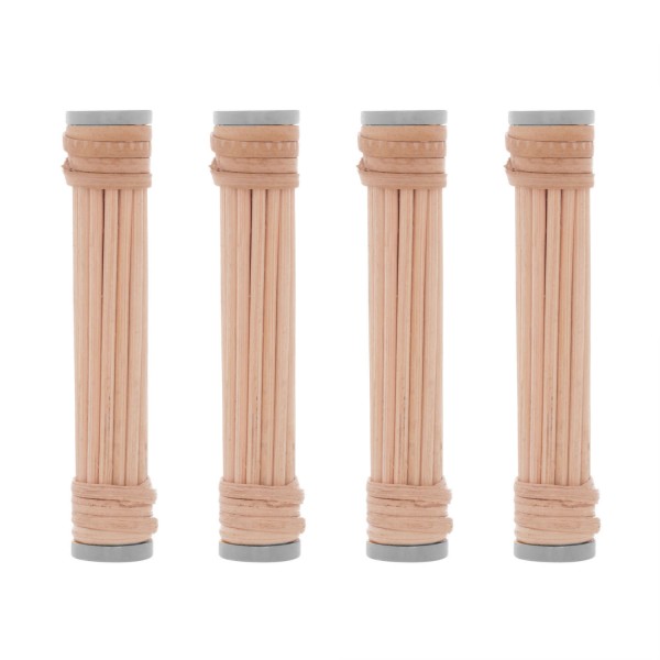 Encontraproduto.com.br - Conjunto 4 Descansos para Talheres de Rattan Prateado 8cm - Wolff