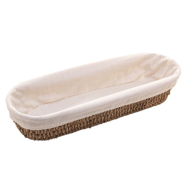 Cesta Oval Wolff Sisal com Forro Tecido 43,5X15X8cm 61590