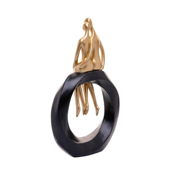 Figura Decorativa De Resina Casal 14Cm X 5Cm X 22Cm