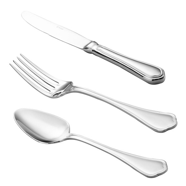 Encontraproduto.com.br - Faqueiro em aço inox sem estojo Wolff Zurich 130 peças 70021