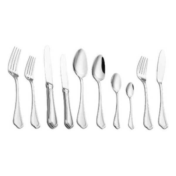 Encontraproduto.com.br - Faqueiro em aço inox sem estojo Wolff Zurich 130 peças 70021