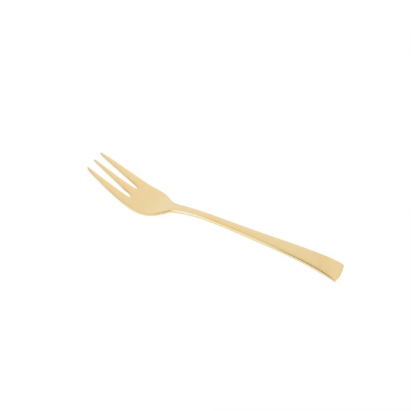 Encontraproduto.com.br - Jogo De Garfos Para Bolo Em Inox Berna Dourado Com 6 Peças Wolff