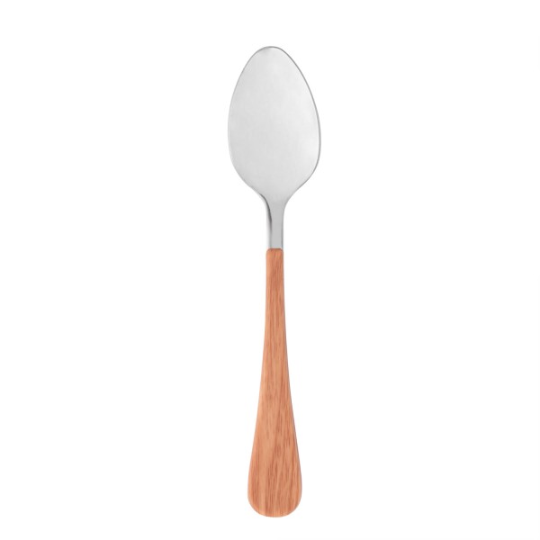Encontraproduto.com.br - Conjunto 6 Colheres de Sobremesa de Aço Inox com Cabo em Plástico Amadeirado Milão 16,5cm - Wolff