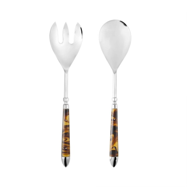 Conjunto 2 Peças para Salada de Aço Inox com Cabo de Resina - Wolff