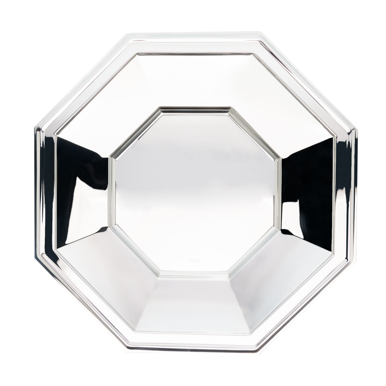 Encontraproduto.com.br - Prato de Prata Octogonal 28cm - Wolff