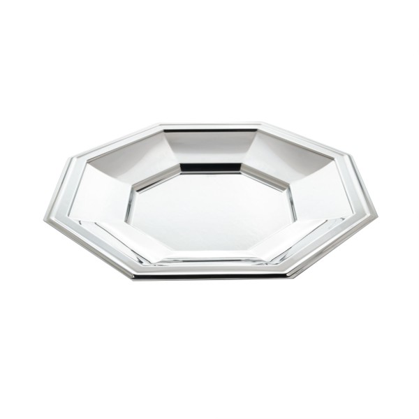 Encontraproduto.com.br - Prato de Prata Octogonal 28cm - Wolff