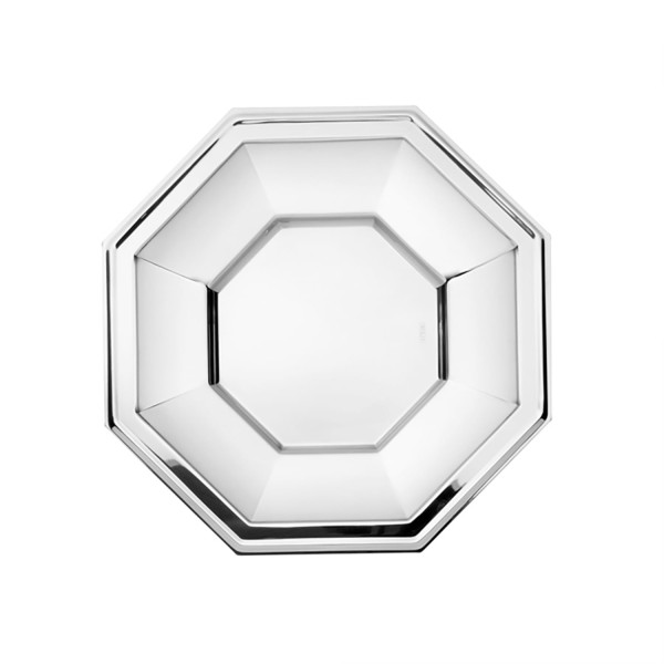 Encontraproduto.com.br - Prato de Prata Octogonal 28cm - Wolff