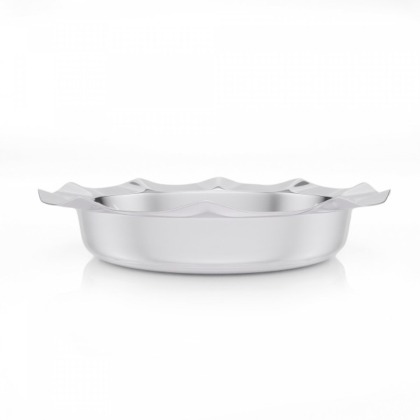 Encontraproduto.com.br - Centro de Mesa de Aço Inox Bonbon Prateado 28,5cm x 7,5cm - Wolff
