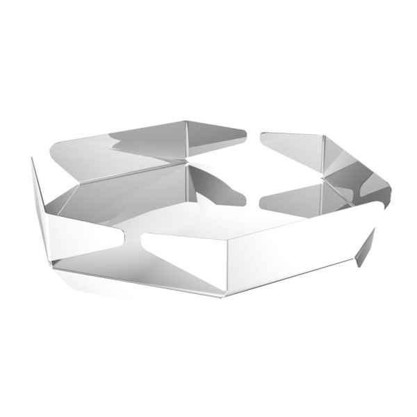 Encontraproduto.com.br - Centro de Mesa de Aço Inox Origami 31cm x 7cm x 31cm - Wolff