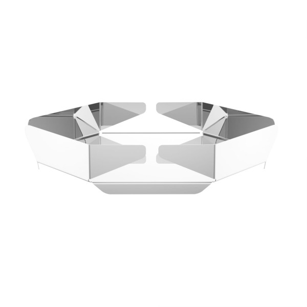 Encontraproduto.com.br - Centro de Mesa de Aço Inox Origami 31cm x 7cm x 31cm - Wolff