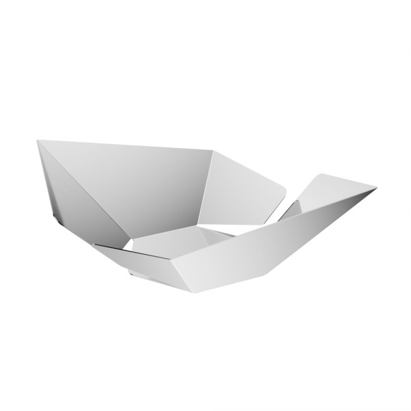 Encontraproduto.com.br - Centro de Mesa de Aço Inox Origami 40cm x 31cm x 11cm - Wolff