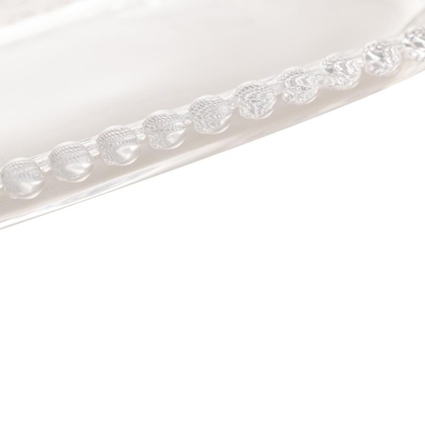 Encontraproduto.com.br - Kit 2 Travessas Oval De Cristal Pearl 24cm X 12cm X 2cm
