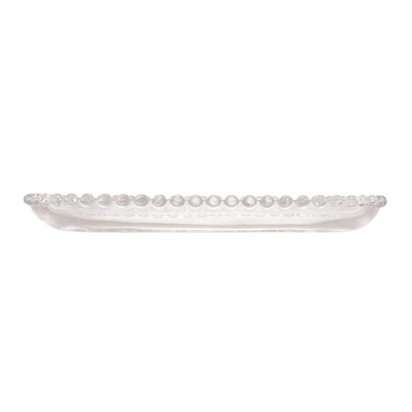 Encontraproduto.com.br - Kit 2 Travessas Oval De Cristal Pearl 24cm X 12cm X 2cm