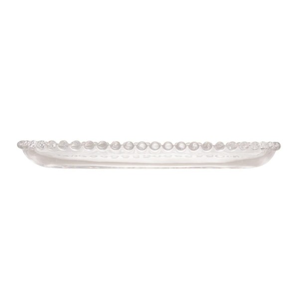 Encontraproduto.com.br - Kit 2 Travessas Oval De Cristal Pearl 24cm X 12cm X 2cm