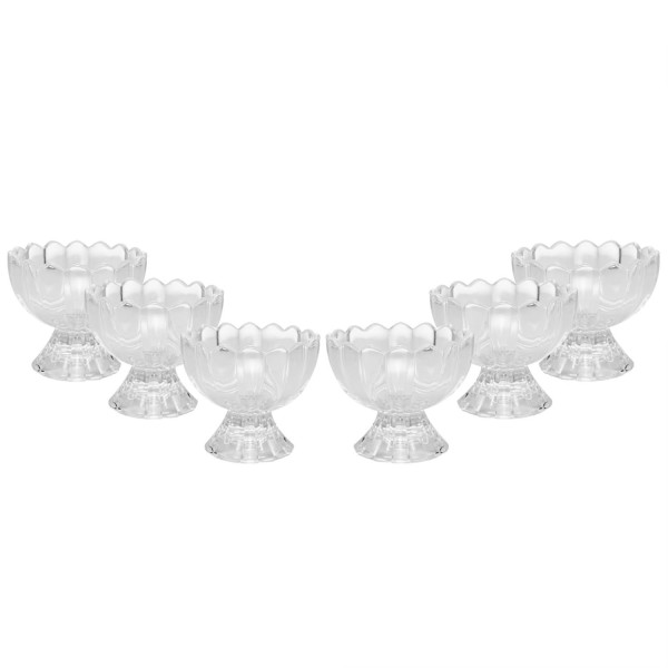 Conjunto 6 Taças para Sobremesa de Vidro Geneva 125ml - Wolff