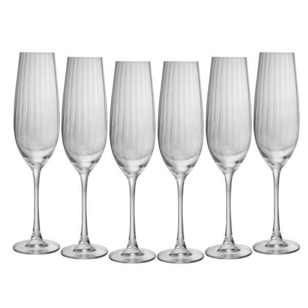 Encontraproduto.com.br - Conjunto 6 Taças e 6 Taças de Champanhe de Cristal Columba Optic - Wolff