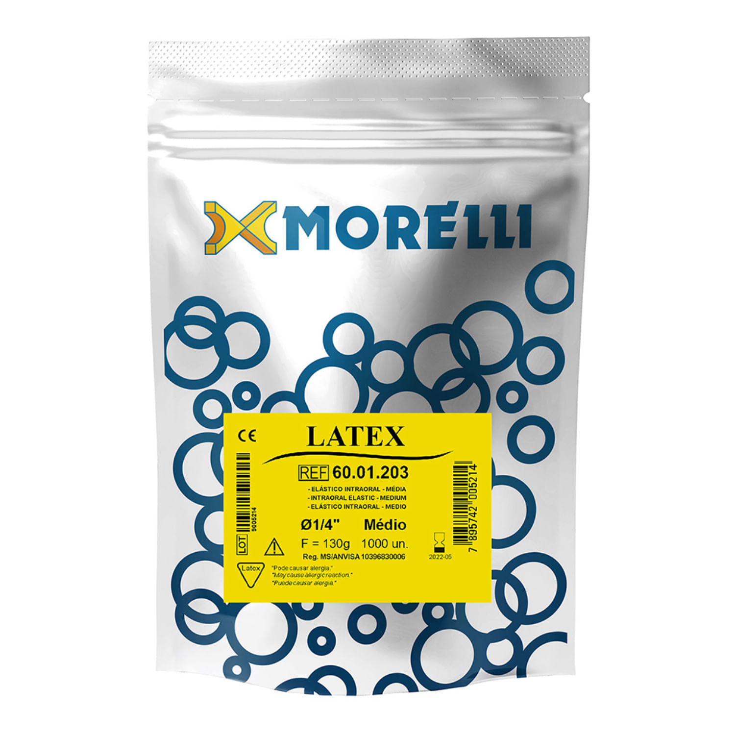 Encontraproduto.com.br - 60.01.203 Elástico Intraoral Látex Médio 1/4 - Morelli