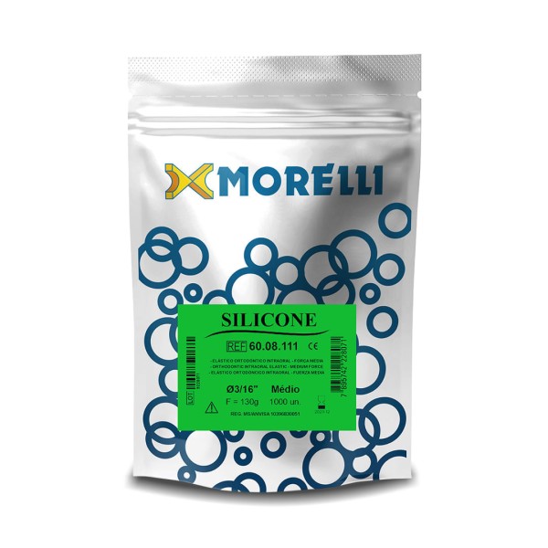 Encontraproduto.com.br - 60.08.111 Elástico Ortodôntico Intraoral Silicone Médio 3/16 - Morelli