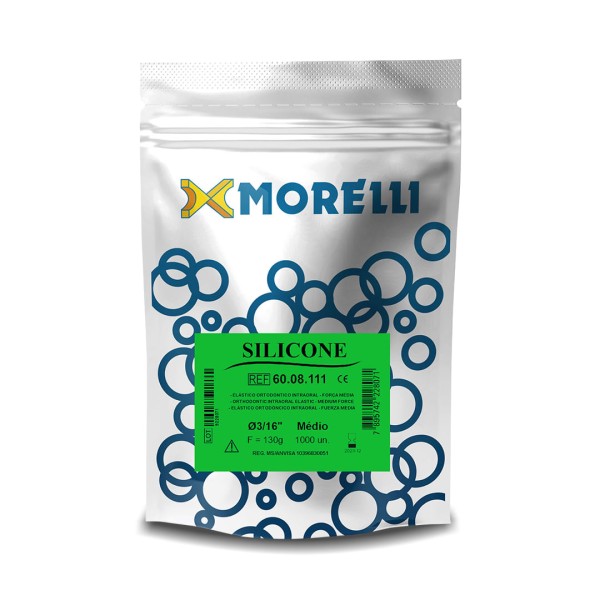 Encontraproduto.com.br - 60.08.111 Elástico Ortodôntico Intraoral Silicone Médio 3/16 - Morelli