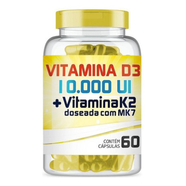 Encontraproduto.com.br - Vitamina D3 10.000ui + Vitamina K2 (mk-7) 200mcg Com 60 Cps