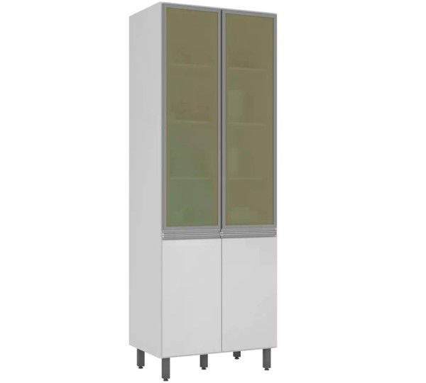 Encontraproduto.com.br - Paneleiro Cristaleira 4 Portas 75 CM Com Vidro Reflecta 12519 Evidence PLN