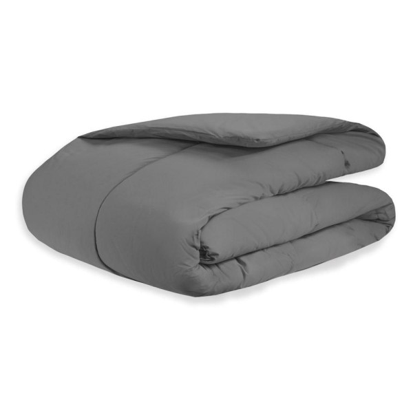 Encontraproduto.com.br - Edredom Solteiro Dupla Face Liso Percal Tous Les Jours Cinza