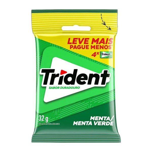 Encontraproduto.com.br - Chiclete Trident Menta 32g Com 4 Unidades