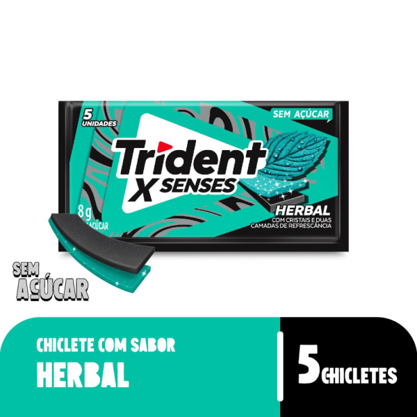 Encontraproduto.com.br - Goma de Mascar Trident Herbalfresh c/21 - Adams