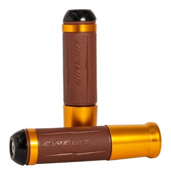 Encontraproduto.com.br - Manopla Silverstone Marrom/Dourado - Circuit