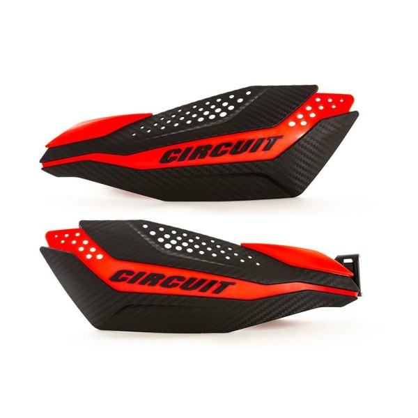 Encontraproduto.com.br - Protetor de Mão Dakar Universal Carbon/Vermelho C - Circuit