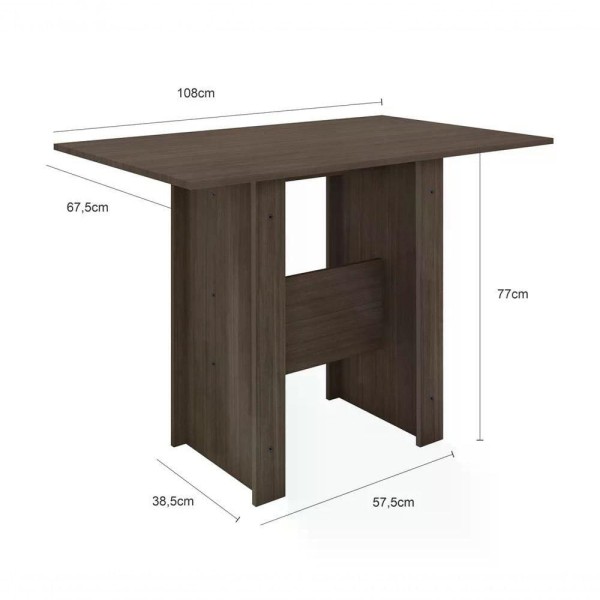 Encontraproduto.com.br - Mesa De Jantar Retangular Para 4 Lugares 67x108cm Milano 41500 PLN
